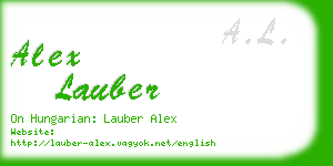 alex lauber business card